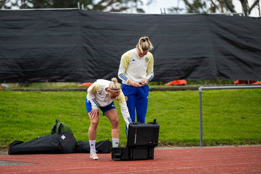 Caroline Seger and Fridolina Rolfö of the Swedish women's