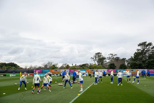 Players of the Swedish women's national football team at a