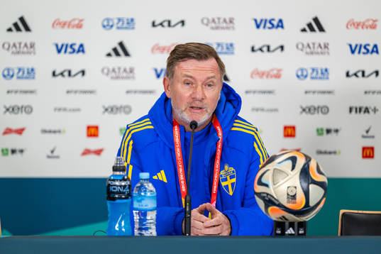 Head coach Peter Gerhardsson of the Swedish women's