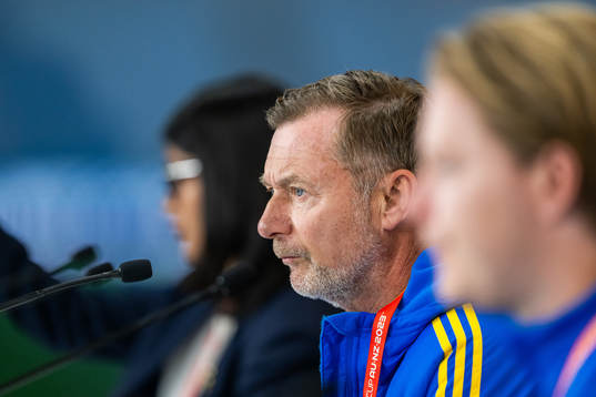 Head coach Peter Gerhardsson of the Swedish women's