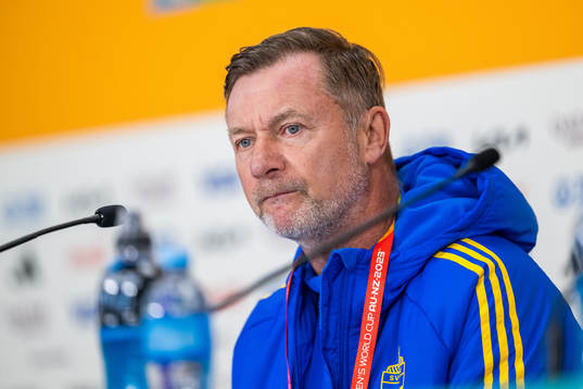 Head coach Peter Gerhardsson of the Swedish women's