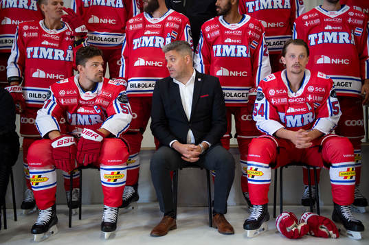 Timrås Anton Lander, sportchef Kimmo Kapanen och Jonathan