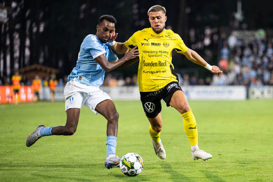 Malmö FFs Taha Ali och Mjällbys Ivan Kricak