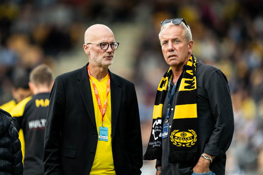 Mjällbys ordförande Magnus Emeus och sportchef Hasse
