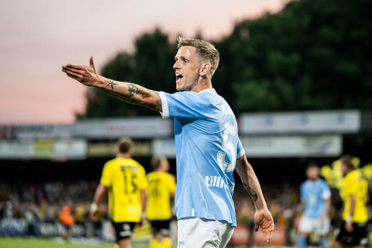 Malmö FFs Søren Rieks reagerar