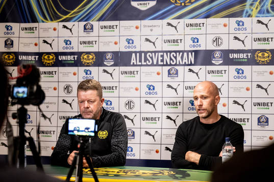 Mjällbys tränare Anders Torstensson och Malmö FFs