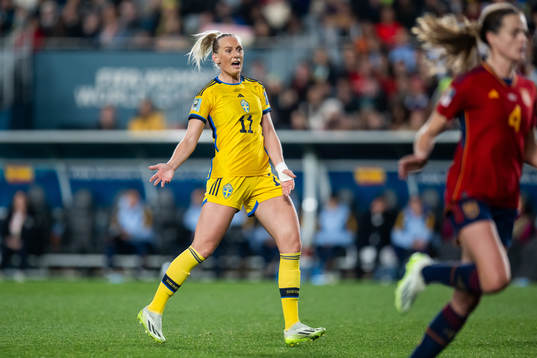 Stina Blackstenius of Sweden reacts