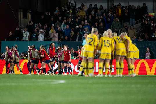 Players of Spain celebrate