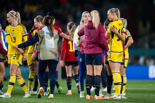 Fridolina Rolfö of Sweden looks dejected