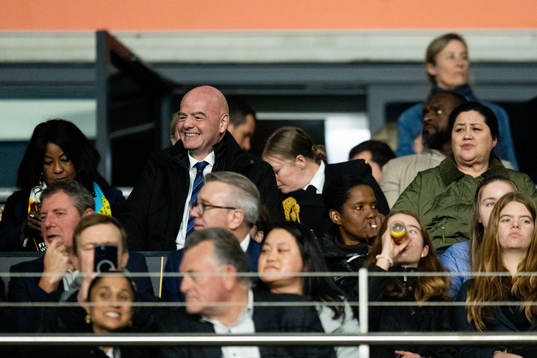 Gianni Infantino, president of FIFA, in the stands