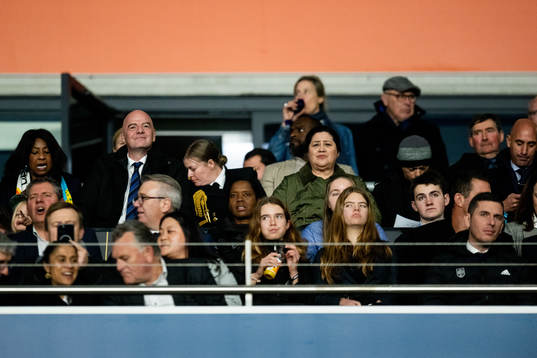 Gianni Infantino, president of FIFA, in the stands