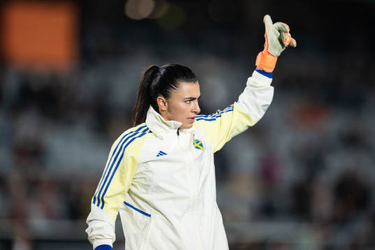 Goalkeeper Zecira Musovic of Sweden