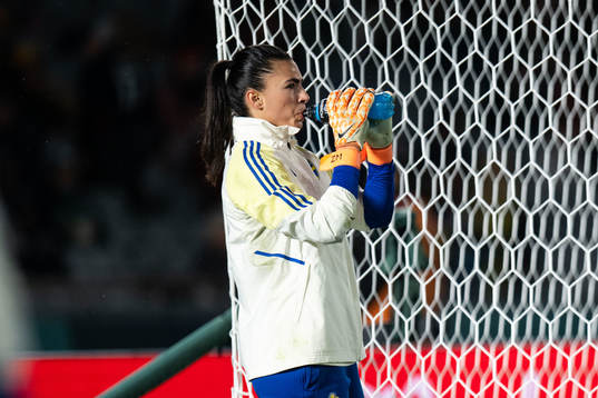 Goalkeeper Zecira Musovic of Sweden