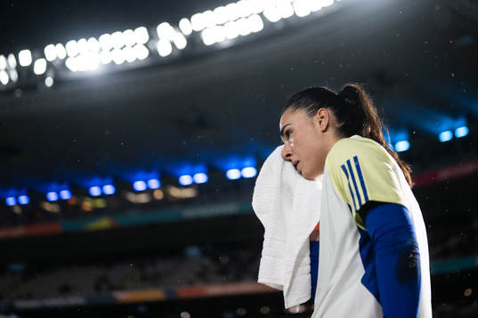 Goalkeeper Zecira Musovic of Sweden