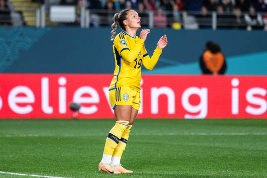 Johanna Rytting Kaneryd of Sweden looks dejected