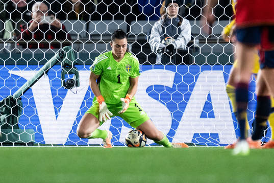 Goalkeeper Zecira Musovic of Sweden