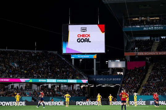 A screen showing VAR check