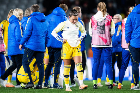 Johanna Rytting Kaneryd of Sweden looks dejected