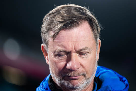 Head coach Peter Gerhardsson of Sweden looks dejected