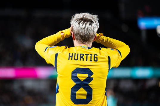 Lina Hurtig of Sweden looks dejected
