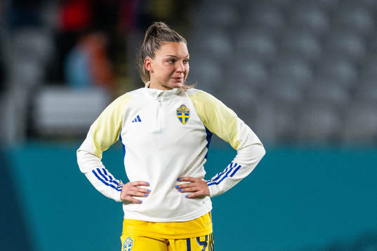 Johanna Rytting Kaneryd of Sweden looks dejected