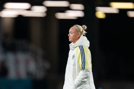 Caroline Seger of Sweden looks dejected