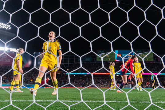 Magdalena Eriksson of Sweden looks dejected