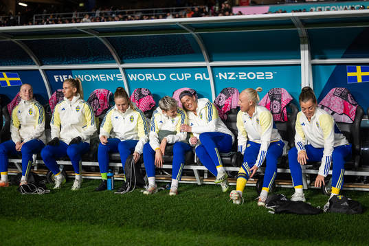 Anna Sandberg, Sofia Jakobsson, goalkeeper Tove Enblom,