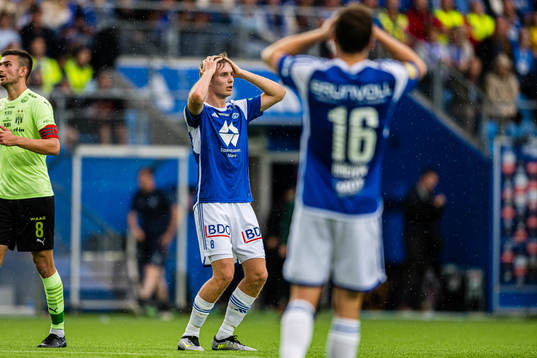 Sivert Mannsverk of Molde reacts