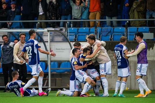Martin Linnes of Molde celebrates