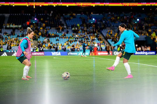 Katrina Gorry and Sam Kerr of Australia