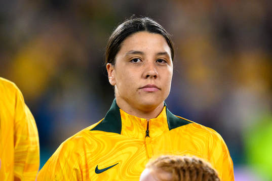 Sam Kerr of Australia at lineup