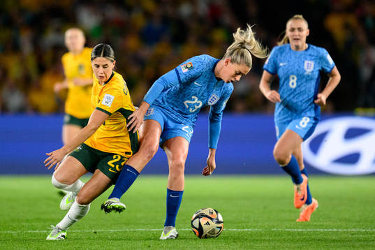 Kyra Cooney-Cross of Australia and Alessia Russo of England