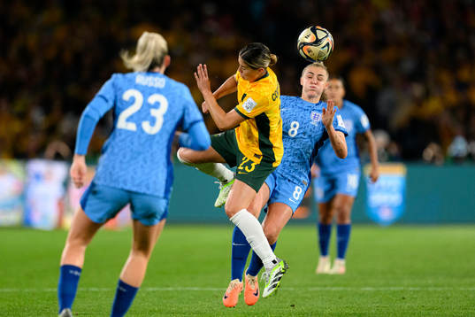 Kyra Cooney-Cross of Australia and Georgia Stanway of
