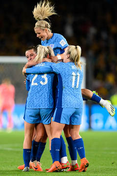 Ella Toone of England celebrates