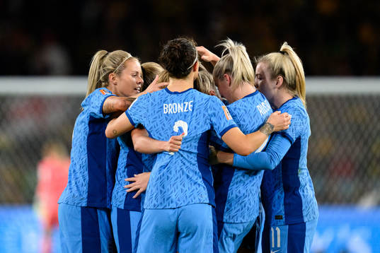 Players of England celebrate