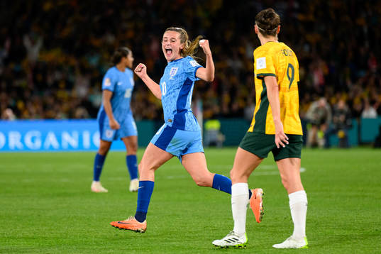 Ella Toone of England celebrates
