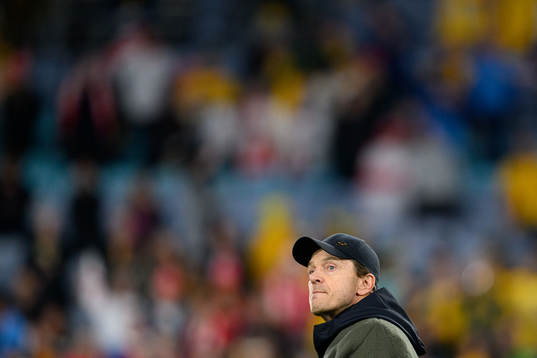 Head coach Tony Gustavsson of Australia look dejected