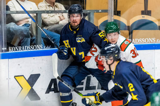 HV71s Mikael Seppälä och Frölundas Noah Hasa