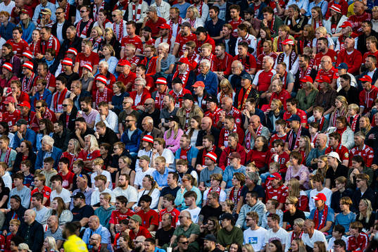 Spectators in the stands