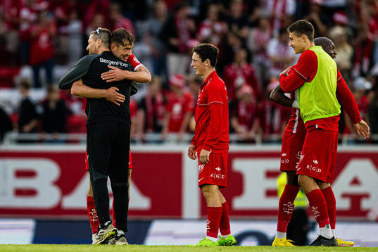 Eirik Horneland, head coach of Brann, and Fredrik Pallesen