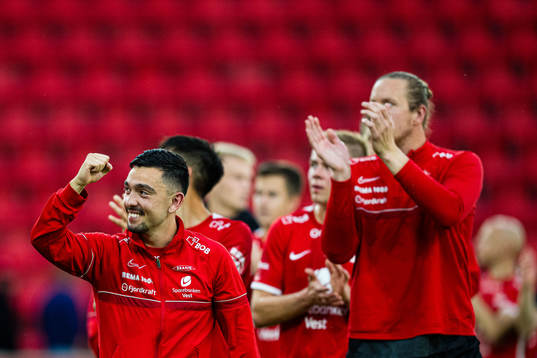 Niklas Castro of Brann celebrates