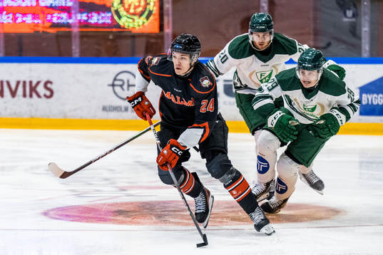 Malmö Redhawks Anton Wahlberg och Färjestads Lucas Forsell