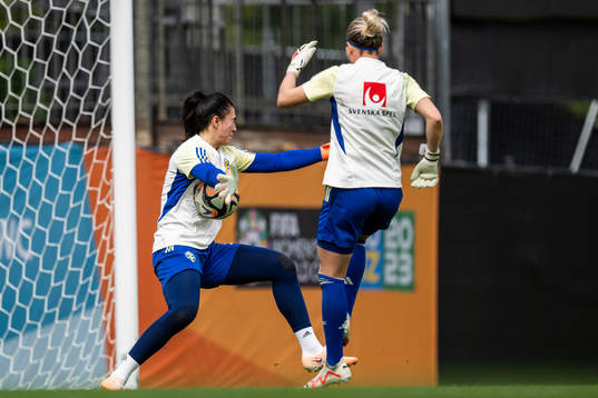 Goalkeeper Zecira Musovic of the Swedish women's national