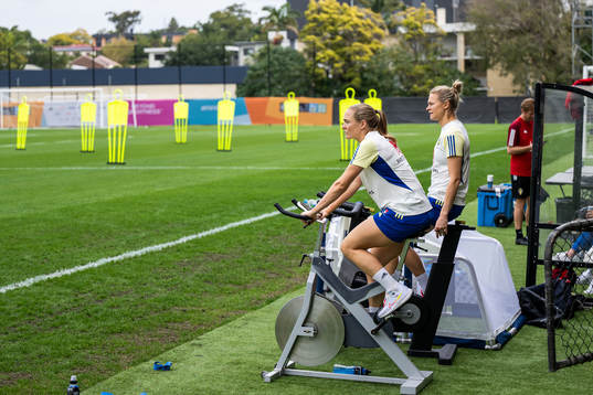 Magdalena Eriksson and Fridolina Rolfö of the Swedish