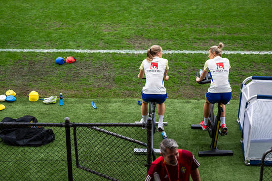 Magdalena Eriksson and Fridolina Rolfö of the Swedish