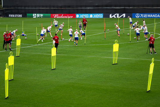 Players of the Swedish women's national football team at a