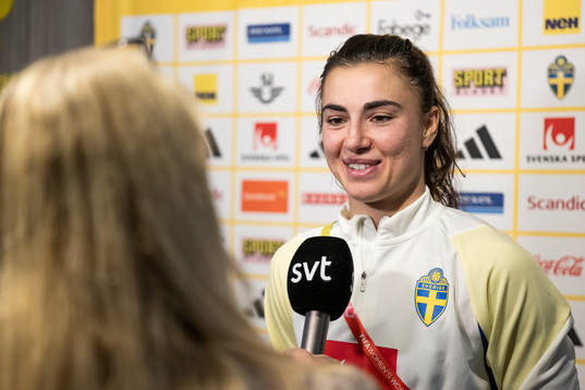 Goalkeeper Zecira Musovic of the Swedish women's national