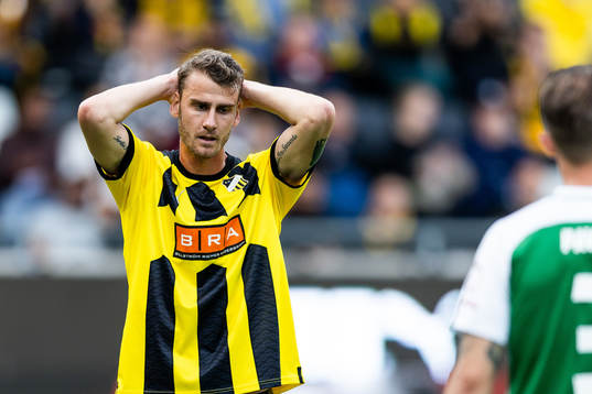 Johan Hammar of Häcken looks dejected