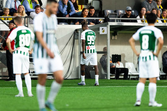 Kehinde Mathias Oyewusi of Zalgiris Vilnius leaves the pitch